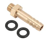 Camping Gas Tank Adapter Aluminum Alloy 8mm Valve Fitting Parts with Two Rubber Rings for Outdoor Camping Barbecue