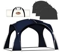 Camping Gazebo Portable Shelter for 8-12 Persons, Waterproof Outdoor Event Tent with Sides and Sun Protection