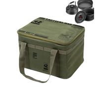 Camping Gear Bag, 42L Camp Kitchen Box, Organization Container with Handles, Foldable Waterproof for Gym, Packing, Laundry, Dorm, Kitchen, Travel, Shopping, Grocery, College, Outdoor, Road Trips