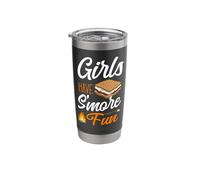 Camping Girls Have S'More Fun Campfire Marshmallow Stainless Steel Insulated Tumbler
