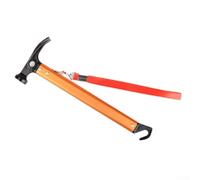 Camping Hammer, High Carbon Steel Head with Aluminum | Multi-Function Survival Tool with Tail Hook and Lanyard for Outdoor Hiking and for rescue Gear