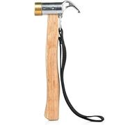 Camping Hammer Stainless Steel Copper Outdoor Tent Peg Stake Mallet with Stake Puller Grond Nail Mountaineering Hiking (WSDC-Wood)