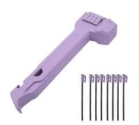Camping Hammer with 8 Pegs, Tent Stake Driver, Puller & Bottle Opener with Storage Handle, Lightweight Camping Mallet for Outdoor Hiking, Tent, Tarp (Purple)
