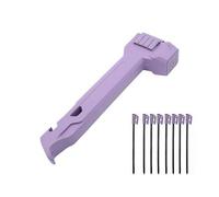 Camping Hammer with 8 Pegs, Tent Stake Driver with Enlarged Textured Striking Head, Puller & Bottle Opener with Storage Handle, Lightweight Mallet for Outdoor Hiking Camping Backpacking (Purple)