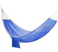 Camping Hammock, Breathable Mesh Hammock, 200x125cm Hanging Hammock, Portable Outdoor Hammock, Quick Installation Hammock (Blue)