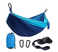Camping Hammocks, Double & Single Hammock with Tree Straps,Portable Lightweight Parachute Nylon Camping Gear for Outside Hiking Beach Backpack Survival Travel- Up to 400lbs
