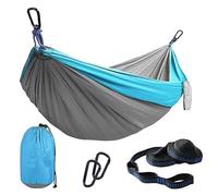 Camping Hammocks, Double & Single Hammock with Tree Straps,Portable Lightweight Parachute Nylon Camping Gear for Outside Hiking Beach Backpack Survival Travel- Up to 400lbs