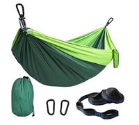 Camping Hammocks, Double & Single Hammock with Tree Straps,Portable Lightweight Parachute Nylon Camping Gear for Outside Hiking Beach Backpack Survival Travel- Up to 500lbs
