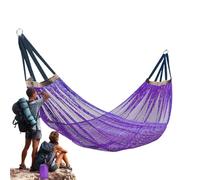 Camping Hammocks for Adults, Outdoor Net Tree Hammock Tree Swing Furniture Breathable for Outdoor, Patio, Relaxing, Garden, Beach, Hiking, Balcony, Vacation and Trekking