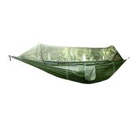Camping Hammocks Hammock Tent Mosquito-Net Camping Hammocks With Mosquito Net & Hanging Tree Straps - Indoor Outdoor Backpacking Survival & Travel Portable Ultralight-Army Green