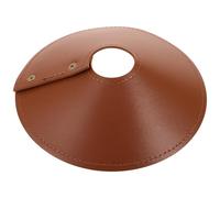 Camping Hanging Lamp Shade 3cm Hole, PU Leather | Detachable Dustproof Cover, Brown Finish, for LED Lanterns and Pendant Bulbs, Stable in Wind