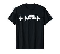 Camping Heartbeat Motorhome Camper Caravan Vacation Funny T-Shirt