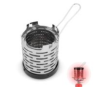 Camping Heater Lightweight Camping Stove with Handle Mini Heater 4.7x4.7x5.7inch Portable Outdoor Gas Stove Gasstove Tent Stainless Steel for Backpacking Hiking Outdoor