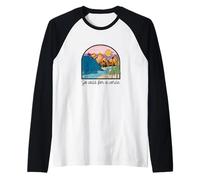 camping, hiking and mountain climbers dream Raglan Baseball Tee