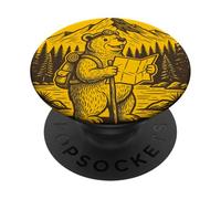 Camping Hiking Fishing Adventure Outdoor Mountain Forest PopSockets Adhesive PopGrip