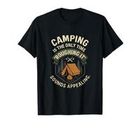 Camping Hiking Outdoors Badge Roughing It Patch T-Shirt