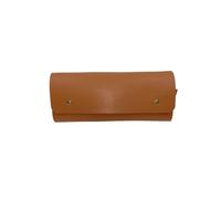 Camping Holder Kit - Portable Bag with 7 Refillable Jars | Outdoor BBQ, Hiking, Picnic Cooking Tools, Bushcraft Kitchen Gear (36x27cm) Leather Travel Condiment Organizer