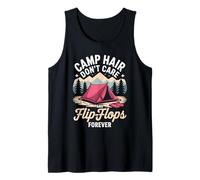Camping Humor Camp Hair Don't Care Glamping for Women Tank Top