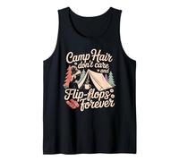 Camping Humor Camp Hair Don't Care Glamping for Women Tank Top