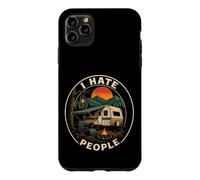 Camping I Hate People Funny Trailer Awning Badge Humor Case for iPhone 11 Pro Max