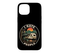 Camping I Hate People Funny Trailer Awning Badge Humor Case for iPhone 15