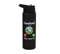 Camping is Calling and I Must go Funny Camping Stainless Steel Insulated Water Bottle
