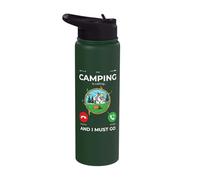 Camping is Calling and I Must go Funny Camping Stainless Steel Insulated Water Bottle