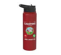 Camping is Calling and I Must go Funny Camping Stainless Steel Insulated Water Bottle