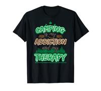 Camping Is My Addiction and My Therapy Retired Dad T-Shirt