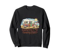 Camping Is My Happy Place Beach RV Campfire Sweatshirt