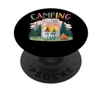 Camping Is My Jam Tent Forest Theme PopSockets Adhesive PopGrip