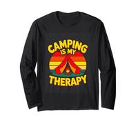 Camping is My Therapy Campfire Tent Outdoors Long Sleeve T-Shirt