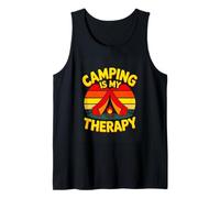 Camping is My Therapy Campfire Tent Outdoors Tank Top