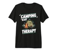 Camping is My Therapy for Great Outdoors and Tent Life Premium T-Shirt