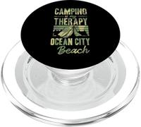 Camping Is My Therapy Ocean City Beach Family Camping Trip PopSockets PopGrip for MagSafe