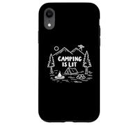 Camping Is So Lit - UFO Alien Abduction Funny Camping Case for iPhone XR