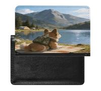 Camping Journal Passport Holder for Women Men Slim Travel Wallet Travel Document Organizer ID Card Protector Case Holders PU Leather Passport Cover Credit Card Holder