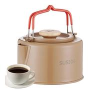 Camping Kettle, Camping Kettles for Boiling Water | 1100ml Small Tea Kettle Stainless Steel Teapot, Ergonomic Hiking Kettle, Camping Water Boiler, T