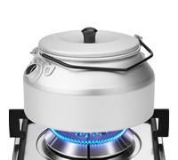 Camping Kettle - Portable Outdoor Teapot for Hiking & Travel | Compact Camp Water Pan, Fire Cooker, Backpack Stove, Survival Equipment, Easy Boiling Pot for Camp Cooking Survival Coffee Tra