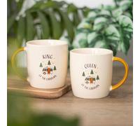 Camping King and Queen Couples Mug Set