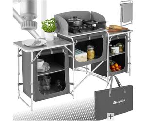 Camping Kitchen XXL Folding Table Unit Storage Cupboard Portable Cooking Stand
