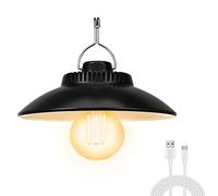 Camping Lamp Rechargeable, Yizhet Retro Camping Lantern LED Camping Light 200 Lumen IPX4 Waterproof 1200 mAh LED Camping Lantern Tent Lamp for Camping, Emergency Power Outages (Warm White)