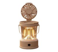 Camping Lamp with Fan | Foldable Portable 2-in-1 High Brightness - LED Travel Lantern with Fan | For Hiking Backpacking Power Outages Household Motorhome Travel