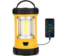 Camping Lantern 3000LM, LED Lanterns for Power Outages with 4400mAh Phone Charger, Impact-Resistant Rechargeable Lantern, 5 Light Modes Waterproof Lantern for Hurricane Emergency(Orange)