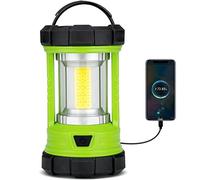 Camping Lantern 3000LM, LED Lanterns for Power Outages with 4400mAh Phone Charger, Impact-Resistant Rechargeable Lantern, 5 Light Modes Waterproof Lantern for Hurricane Emergency(Pale Green)