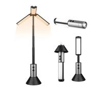 Camping Lantern 3000mAh Rechargeable Telescopic Camping Lights, Portable Collapsible Camping Lamp with Hook & Flashlight for Camping Hiking Outages Emergency