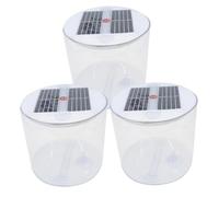 Camping Lantern, 3Pcs Solar Camping Lantern Portable Inflatable with Handle & Valve Waterproof 1000mAh 4-10H White Lights for Fishing, Tent, Picnic, BBQ, Outdoor