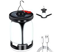 Camping Lantern, LED Camping Lights Lamp with 6 Light Modes, 60 LEDs Ultra Bright LED Tent Light, USB & Solar Rechargeable Camping Lights for Camping, Fishing, Hiking, Outdoor Party etc