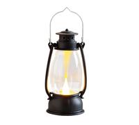 Camping Lantern - PET, Vintage LED Retro Lamp with Flickering Flame, Easy-to-Carry | Portable Battery Powered Light, Old Fashioned Lantern for Outdoor Tent Décor Home Garden Patio Decor