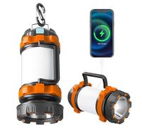 Camping Lantern Rechargeable , Alpswolf Camping Flashlight 4000 Capacity, 6 Modes, IPX4 Waterproof, Led Lantern Camping, Hiking, Outdoor Recreations, Orange 1 Pack